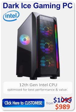 11th Gen Intel Gaming PC with nVidia graphics card options available.
