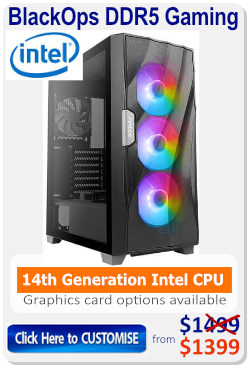 Intel 13th 14th Generation Gaming PC with unique case options, optimised for best performance & value.
