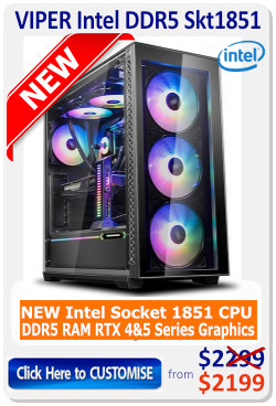 Intel DDR5 gaming PC with unique case options, optimised for best performance & value.